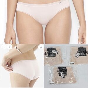 BeMe New York Set of 3 Nude Everyday Traditional Tagless Bikini Underwear Small